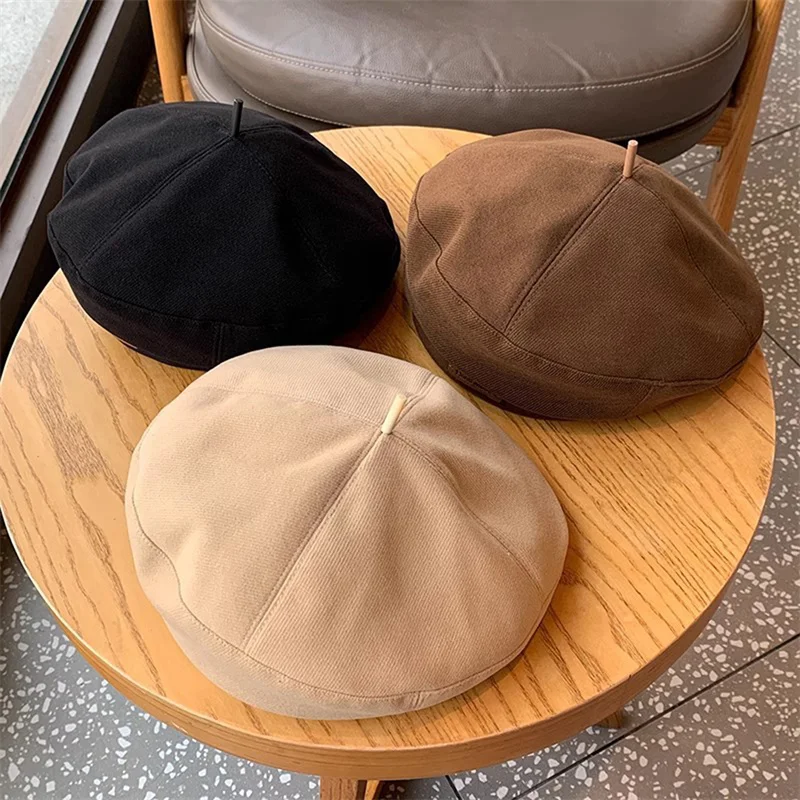 Spring New Woolen Beret Fashion British Style Painter Hat Retro Versatile Beret Men Women Spring Beret Hat Cycling