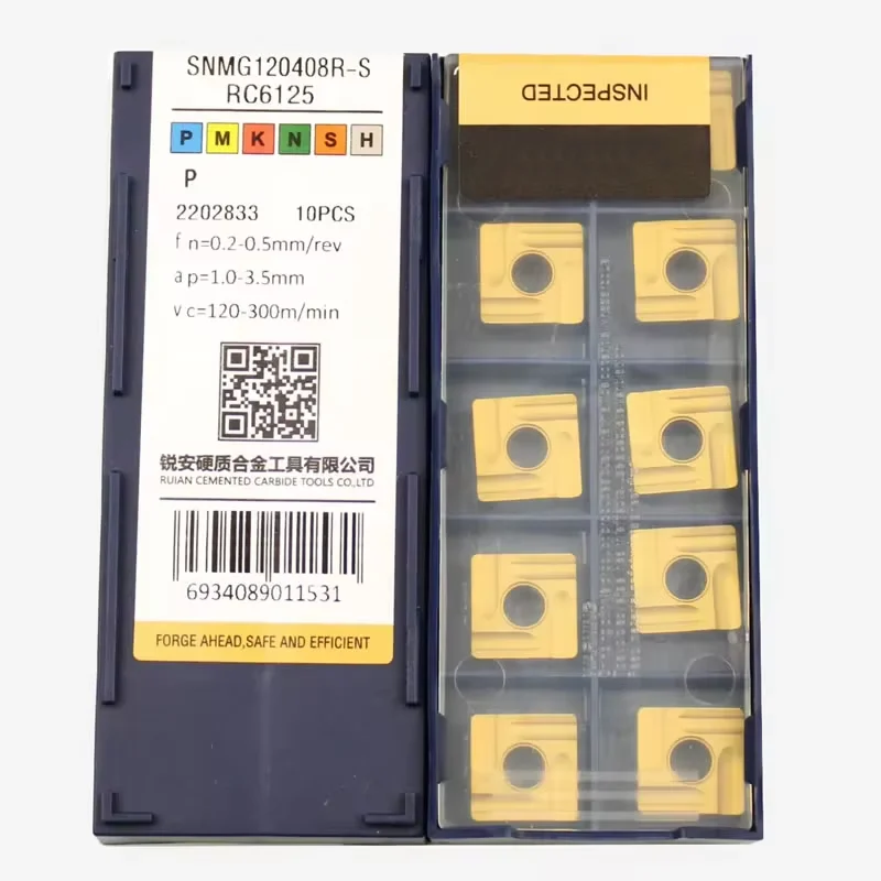 

SNMG120404/SNMG120408 R-S/L-S RC6125/RC6225 Tungsten Carbide Turning Inserts for CNC Lathe Wear-Resistant Cutting Tools