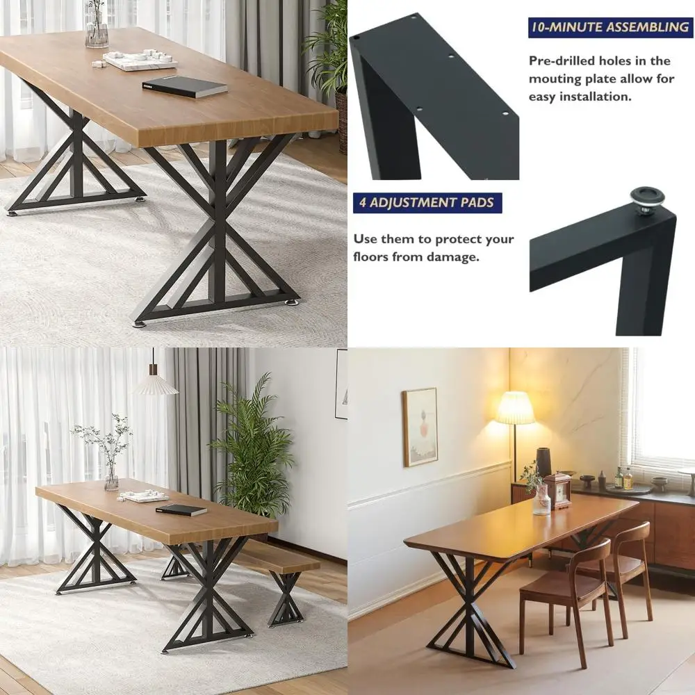 

Сверхмощные металлические ножки промышленного стола, современный 28-дюймовый высокий стол, набор из 2 штук для прочной опоры для мебели