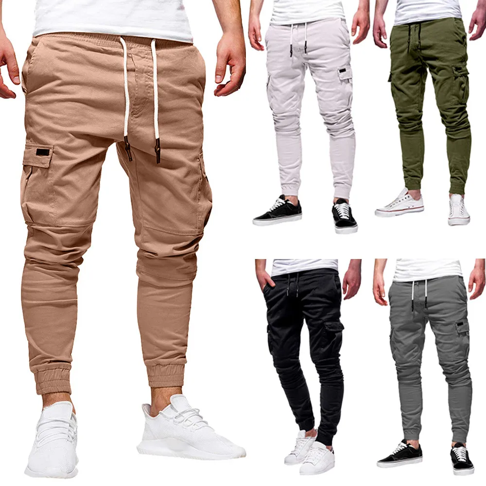 Casual Men Pants Fashion Big Pocket Hip Hop Harem Pants Quality Outwear Sweatpants Soft Mens Joggers Men\'s Trousers Pantalones