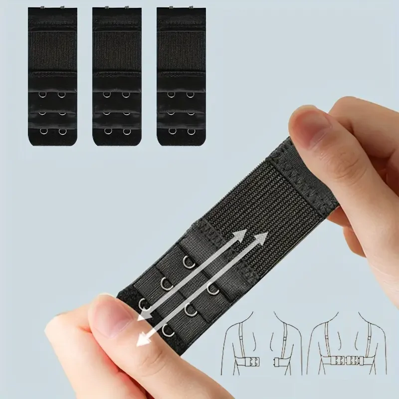 3PCS/Set Women Bra Extender Elastic Bra Extension Strap Hook Clip Expander Adjustable Belt Intimates Accessories