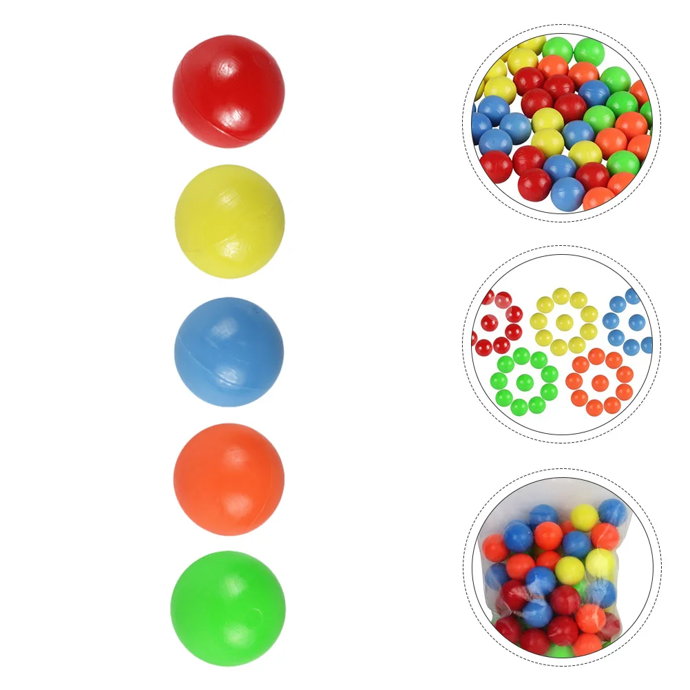 

100 Pcs Balls Marble Game Counting Probability Learning Colored Plastic Chinese Checkers