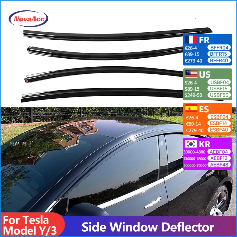 

Для Tesla Model 3 Y дефлектор вентиляционного отверстия, дефлектор бокового окна, защита от дождя, оконные козырьки, защита от дождя, автомобильный аксессуар