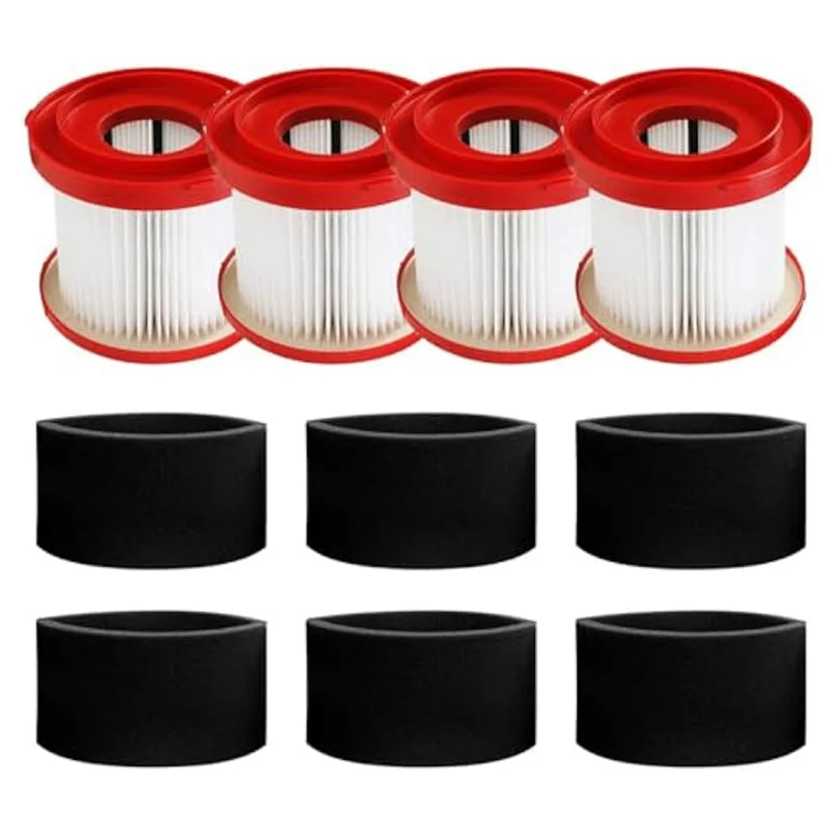 

Y32A 4pcs 49-90-1900 Filters and 6pcs 49-90-2015 Sponge Filters for Wet Dry Cordless 2 Gallon 0880-20