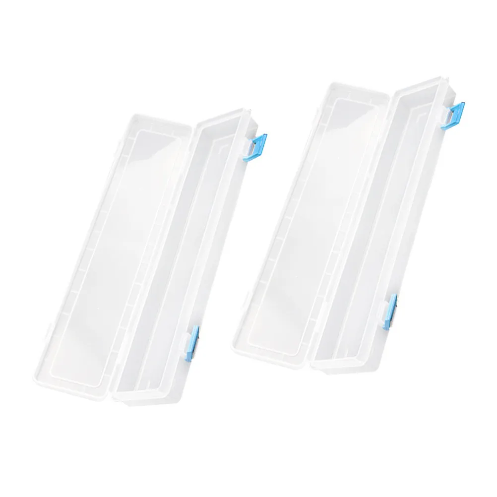 

2 шт. прозрачных пластиковых пеналов: прочные и долговечные контейнеры для канцелярских принадлежностей для студентов и учителей, для организации школьных принадлежностей