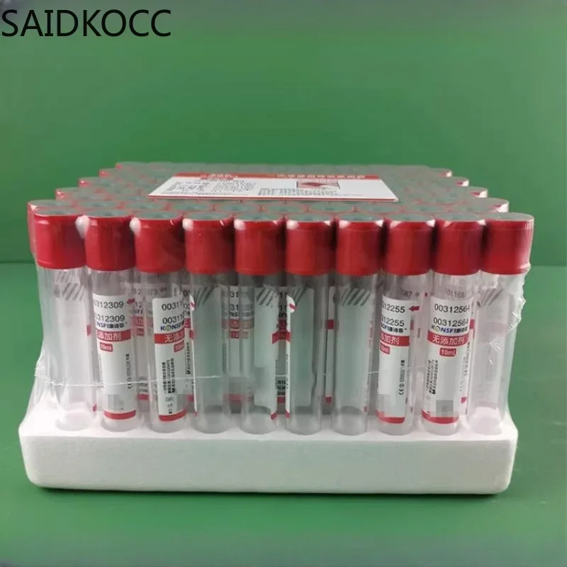 

Disposable Sterile Biochemical Vacuum Blood Collection Tube 10ml Empty Vac Tube Vacutainer No Anticoagulant CE Mark 100 / PK