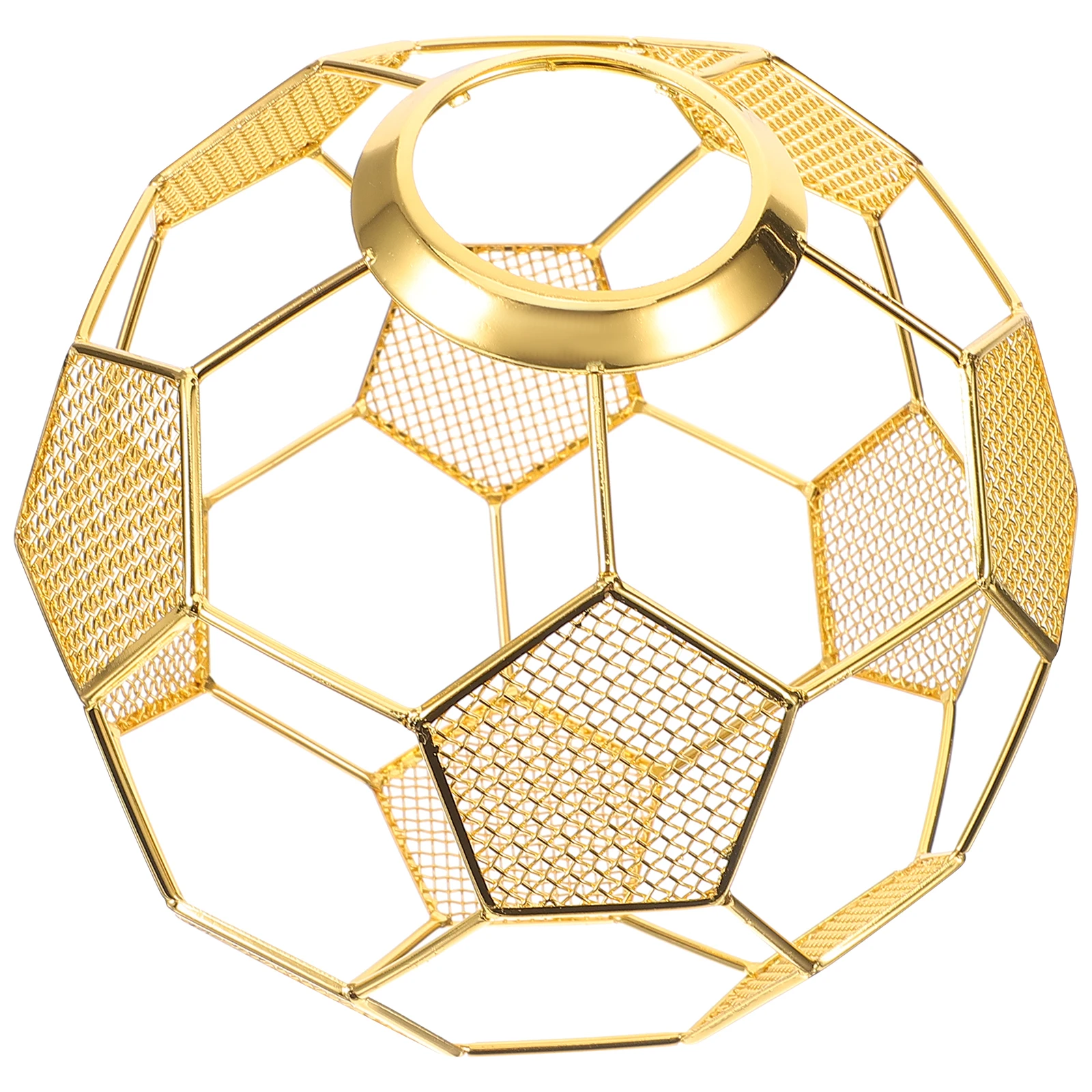 

Football Lamp Shade Hollow Metal Light Shade Wire Pendant Cover Decorative Soccer Shape Stainless Steel Replacement Lampshades