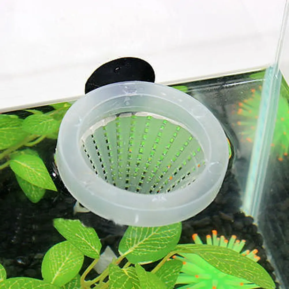 Alimentatore per acquario Cibo vivo Cono a vite senza fine Cestino per acquario Strumento per gamberetti Imbuto rosso