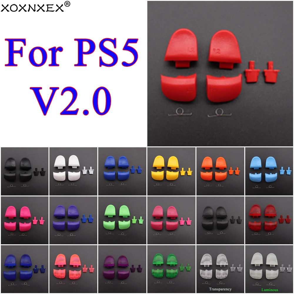 1 Set L1 R1 L2 R2 Trigger Shoulder Buttons With Springs For PS5 V2 V2.0 BDM-020 Controller Replacement Keys Repair Accessories