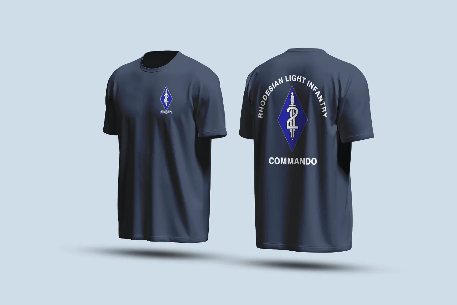 RLI Military Rhodesian Light Infantry 2 Commando T-Shirt Short Sleeve Casual 100% Cotton Shirt