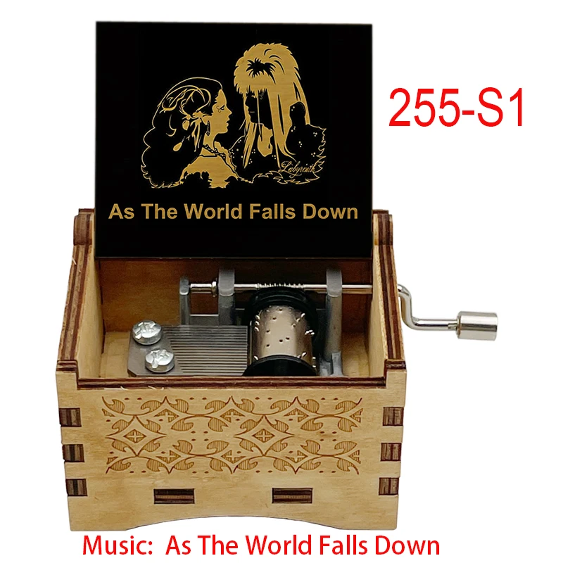 Film Labyrinth Interlude 《As The World Falls Down》Adapted Wooden Music Box Decorative Ornament Festival Party Gifts For Friends