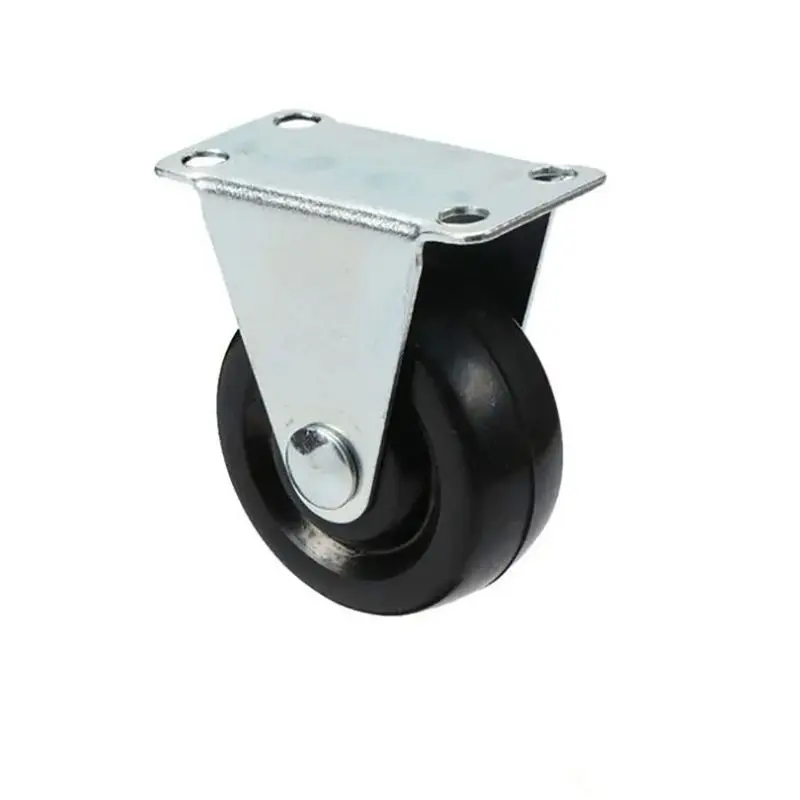 4PCS/Lot 1/1.25/1.5/2/2.5/3 Inch Rubber Wheel Directional Casters, Shock-absorbing Wear-resistant Threaded Mount Wheel Casters