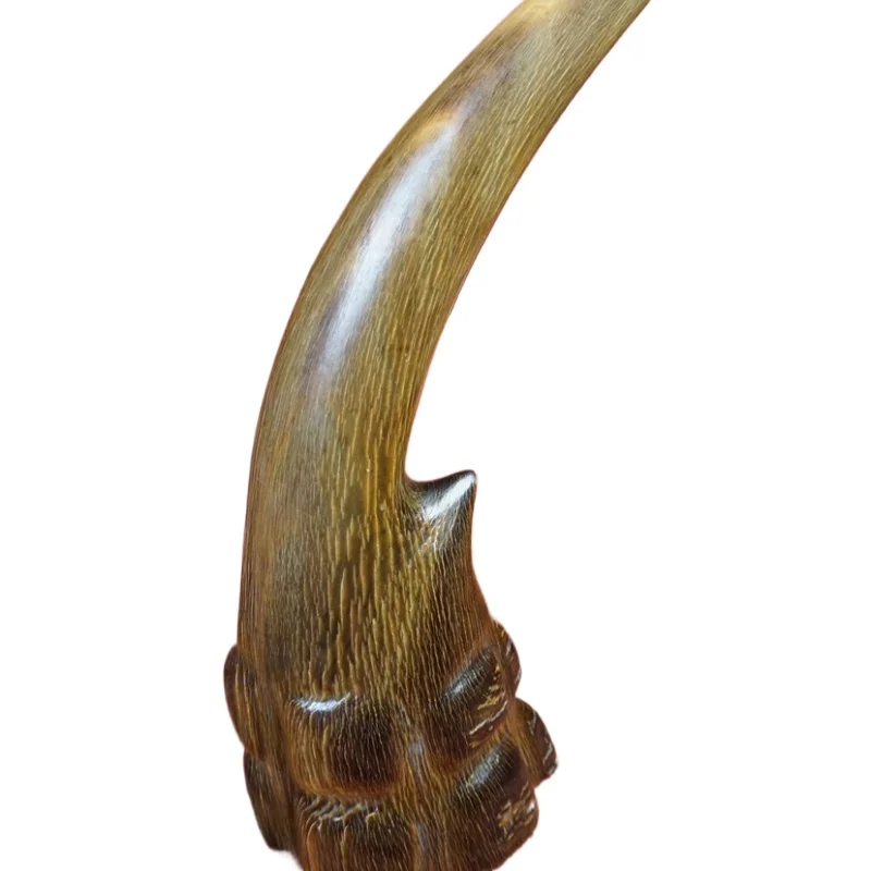Rhino horn non-rhino horn handicraft ornament home fashion living study caviar pattern bamboo silk pattern high-end collection