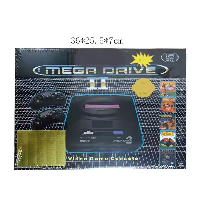 Retro 16Bit Game Console for Sega Mega Drive 2 Old Fashioned MD Game Console(Include 5 Different Kind of Games)