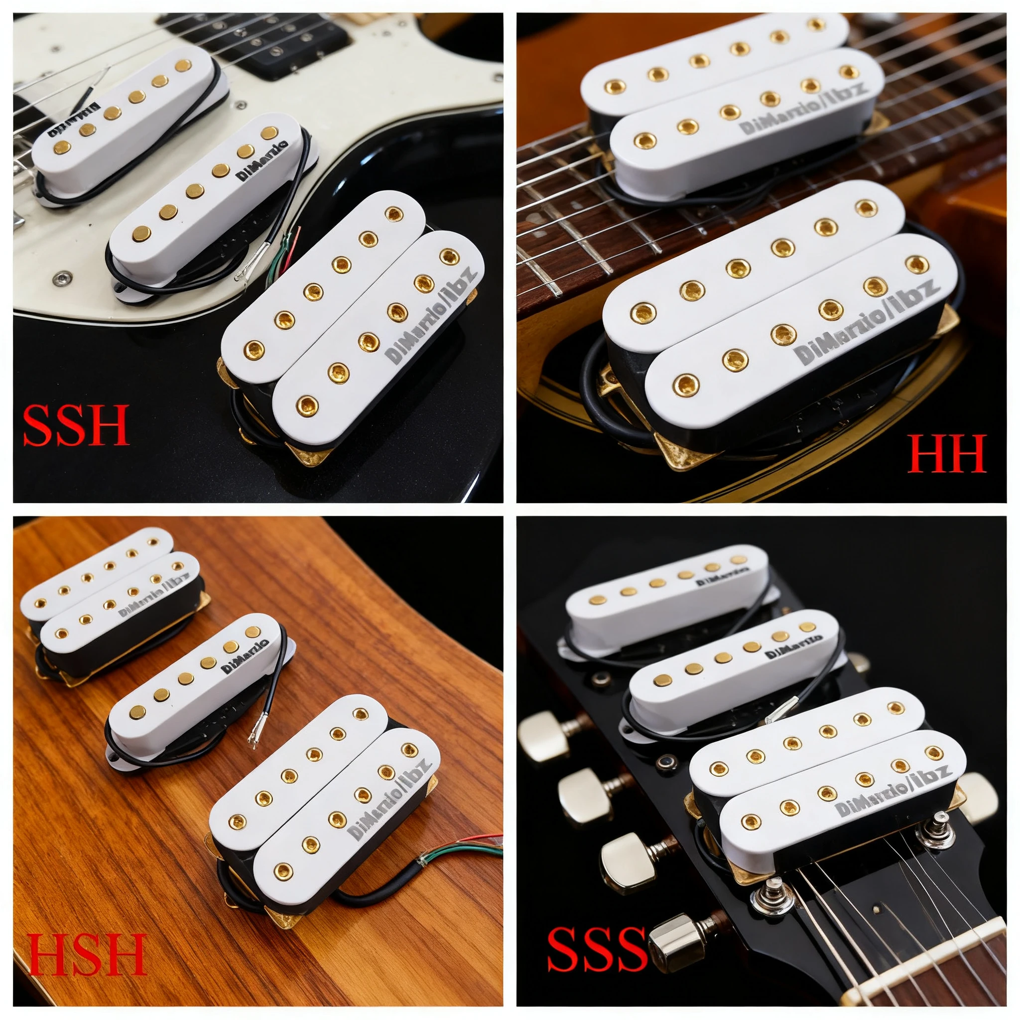 Juego de pastillas Humbucker blancas: ajuste directo para Ibanez RG2550 / RG2570
