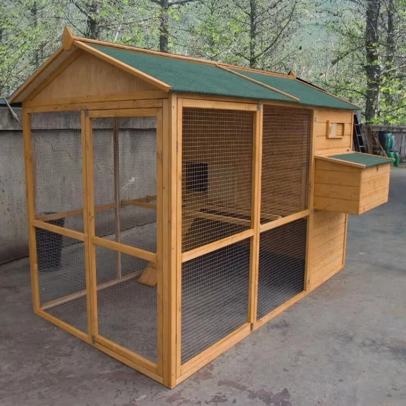 

Modern Wooden Pet Chicken Coop Outdoor Farm House Chicken Run for Backyard Chicken Run
