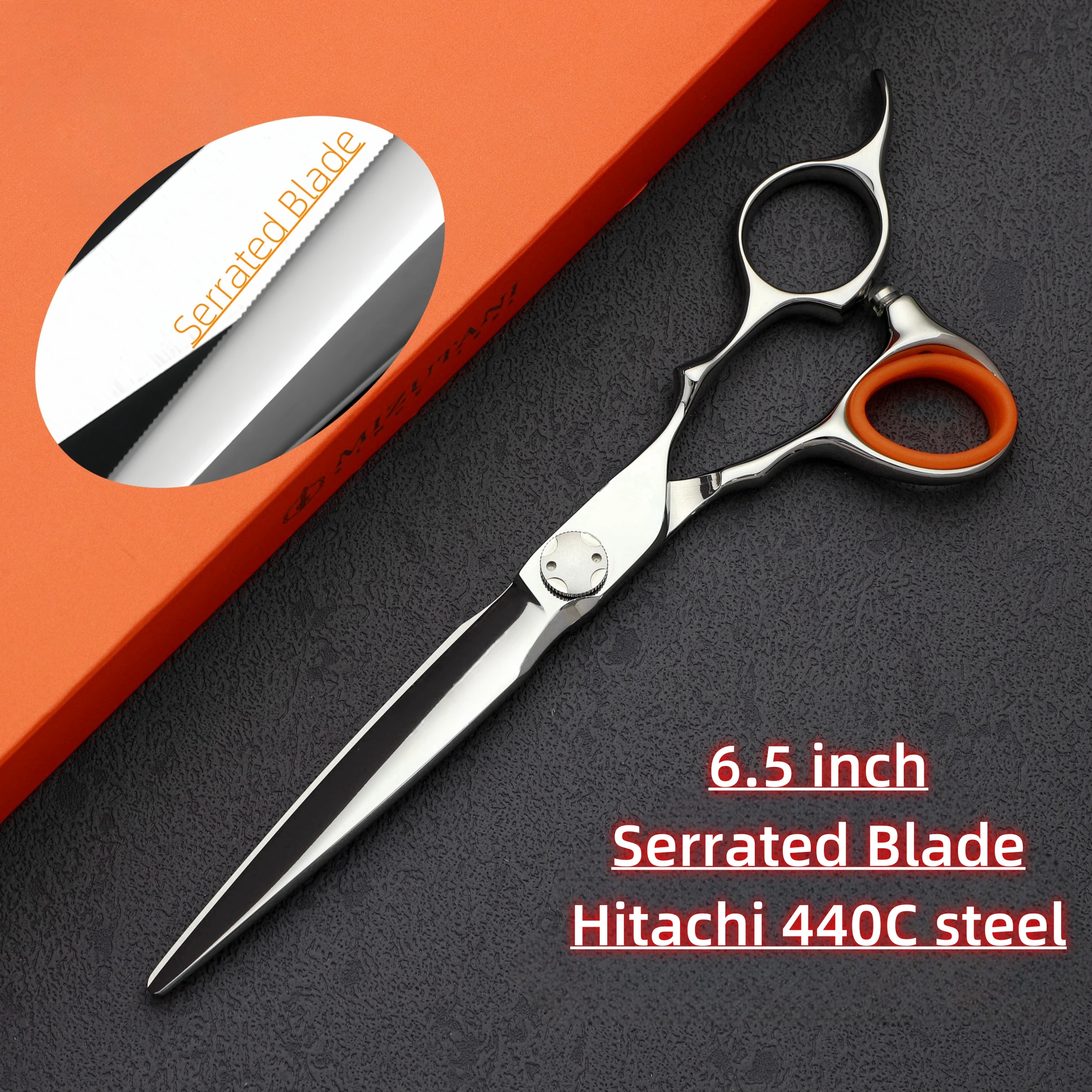 

Professional Barber scissors，Sawtooth hair scissors，440C steel Hair cutting tools，Set of 6.0-6.5-6.8 inches Barber accessories