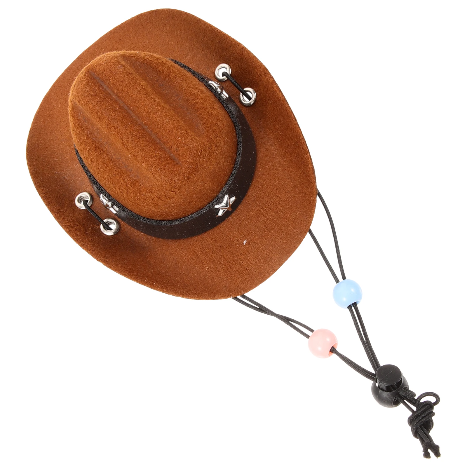 

Western Cowboy Hat for Dogs Cats Festive Headgear Adjustable Pet Hat Small Size Polyester Stylish Comfort Photography Party