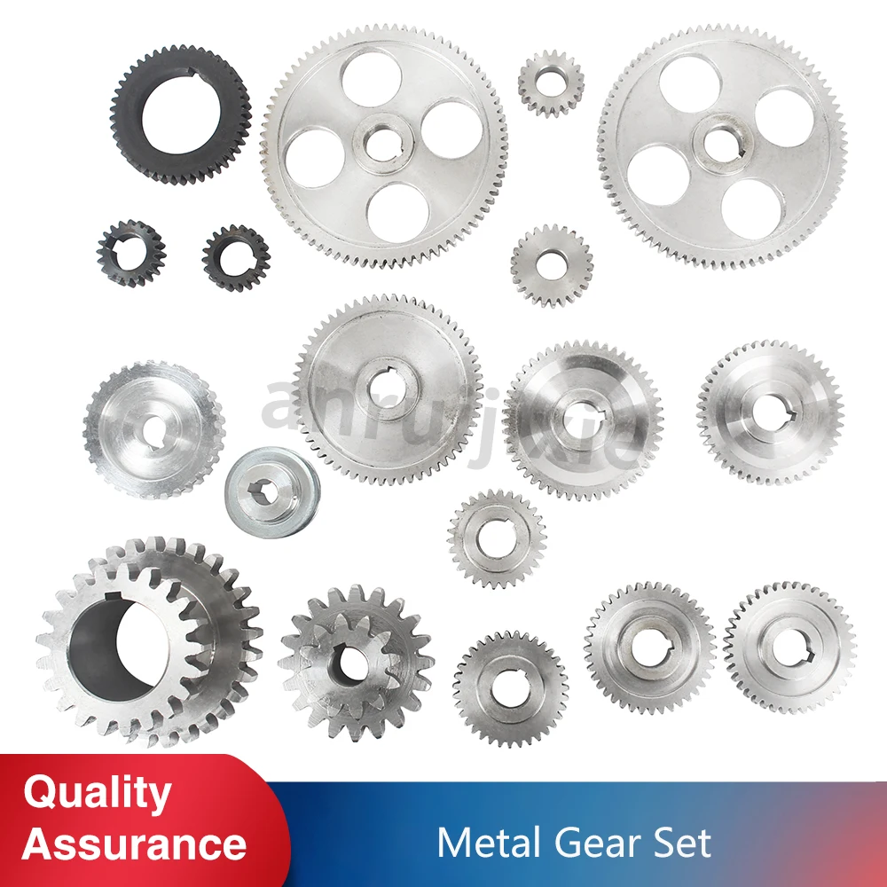 

18pcs Metric Metal Gear Kit for Craftex CX704 Grizzly G8688 Mr.Meister Compact 9 JET BD-6 BD-7, Mini Lathe Change Gears