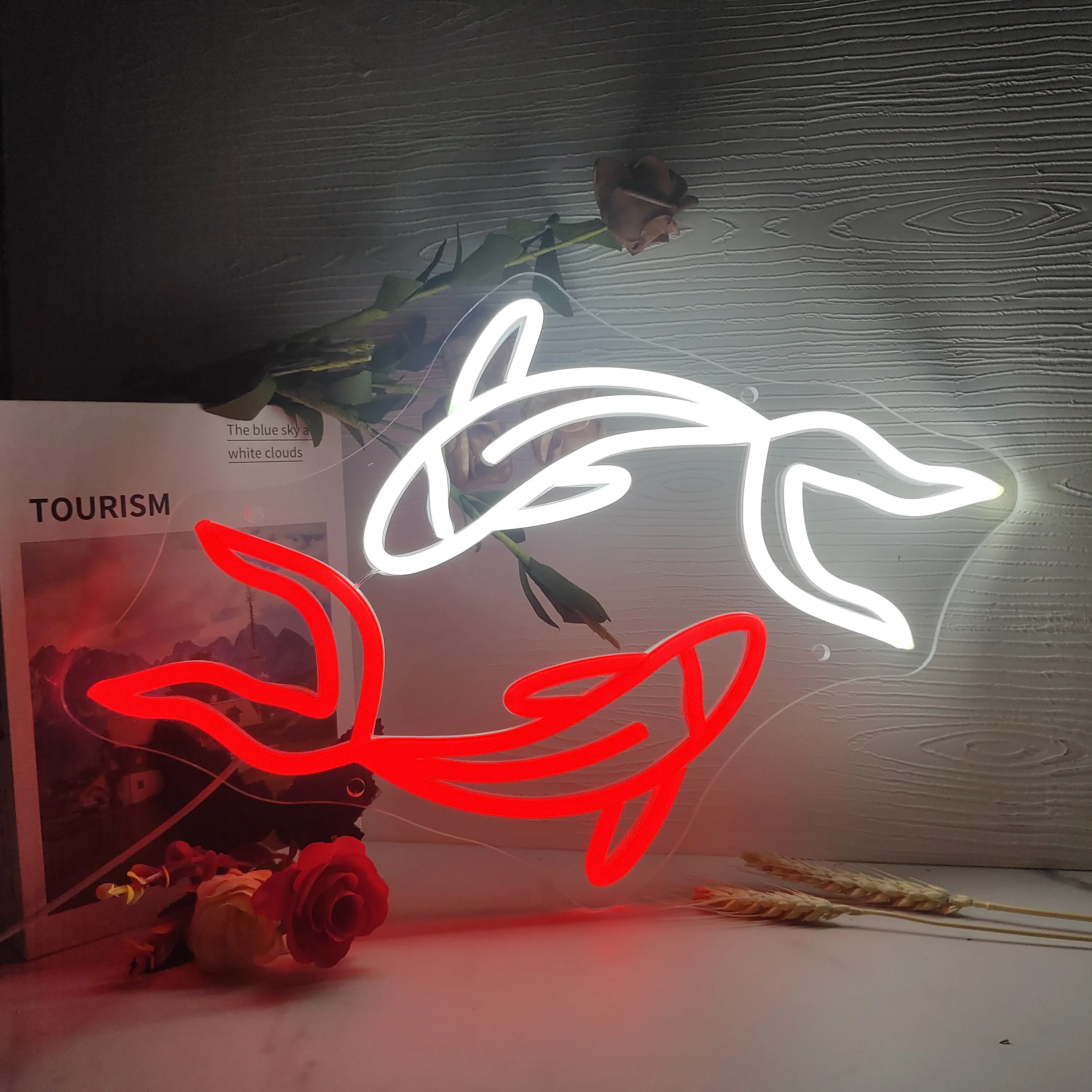 

Koi Fish Neon Sign Koi Carp Neon Lights Signs Japanese Fish Led Neon Lucky Fish Neon Signs for Wall Decor