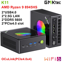 GMKtec Gaming Mini PC Nucbox K11 AMD Ryzen 9 8945HS OCuLink 2*USB4 2*DDR5 2*PCIe 2*2.5G LAN Desktop RGB Computer Windows11 WiFi6