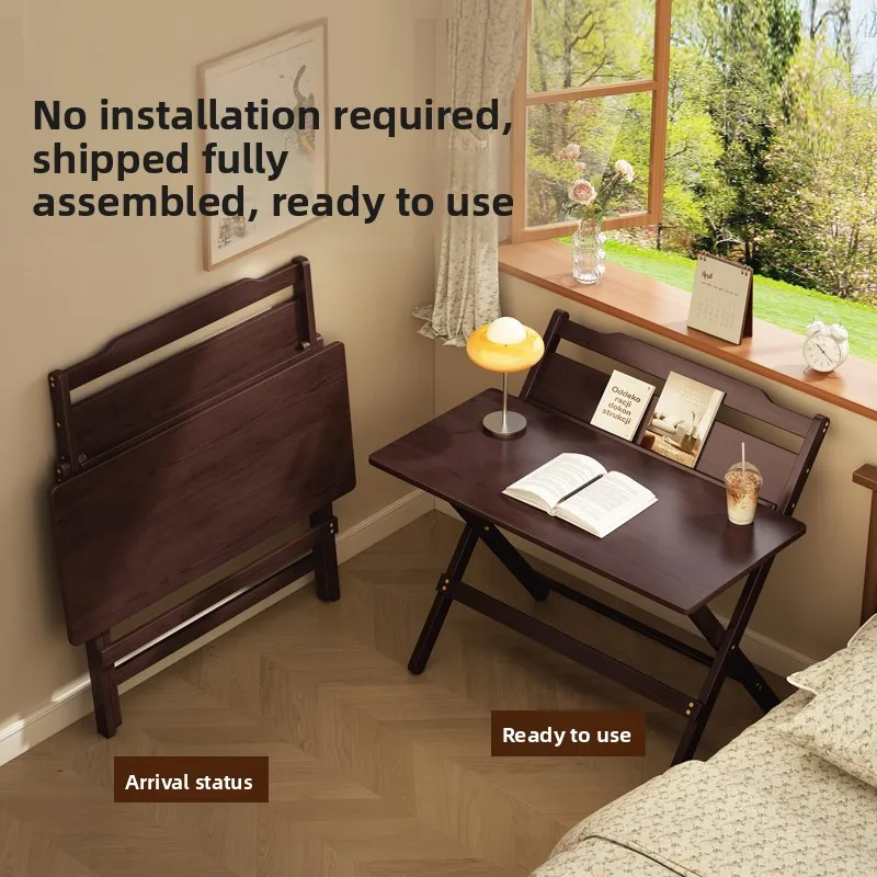 

Children's desk, children's study desk, small apartment writing desk, student home bedroom folding, installation-free