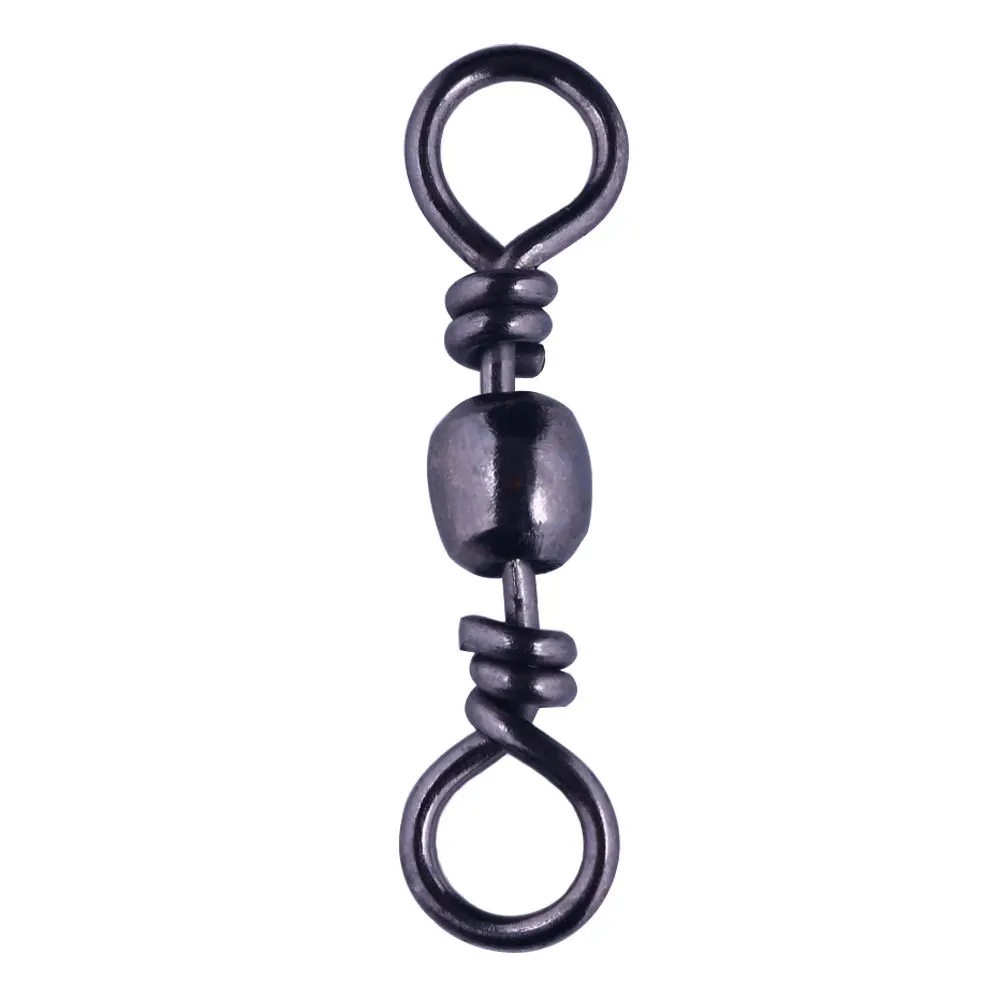 50PCS/Heavy Duty Fishing Barrel Swivel Size 1-16 High Strength Marine Connector Solid Ring Fishing Swivel for Carp Bass view 2
