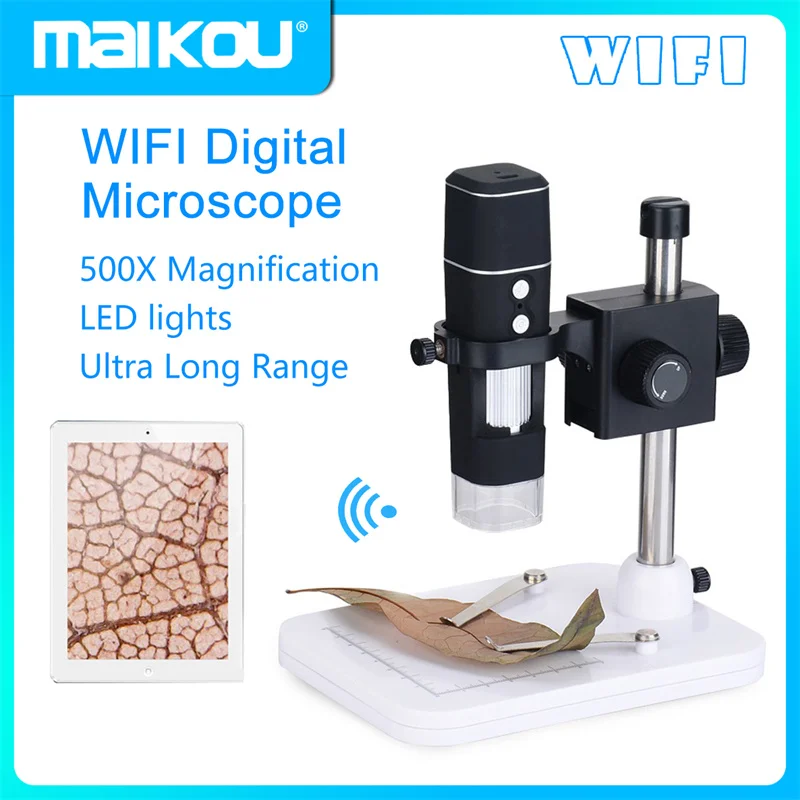 

1000x USB Portable Electron Microscope Wireless WiFi Connection Mobile Phone Digital Magnifying