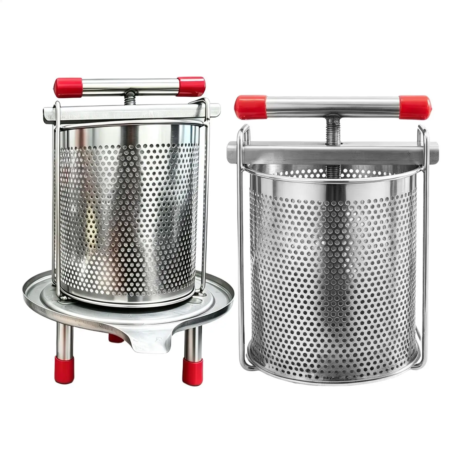 Fruit Press 2.8L with Cross-Beam Stainless Steel Food-Grade Crusher Cider Juice Maker Vegetable Juicer for Honey Cheese Olive