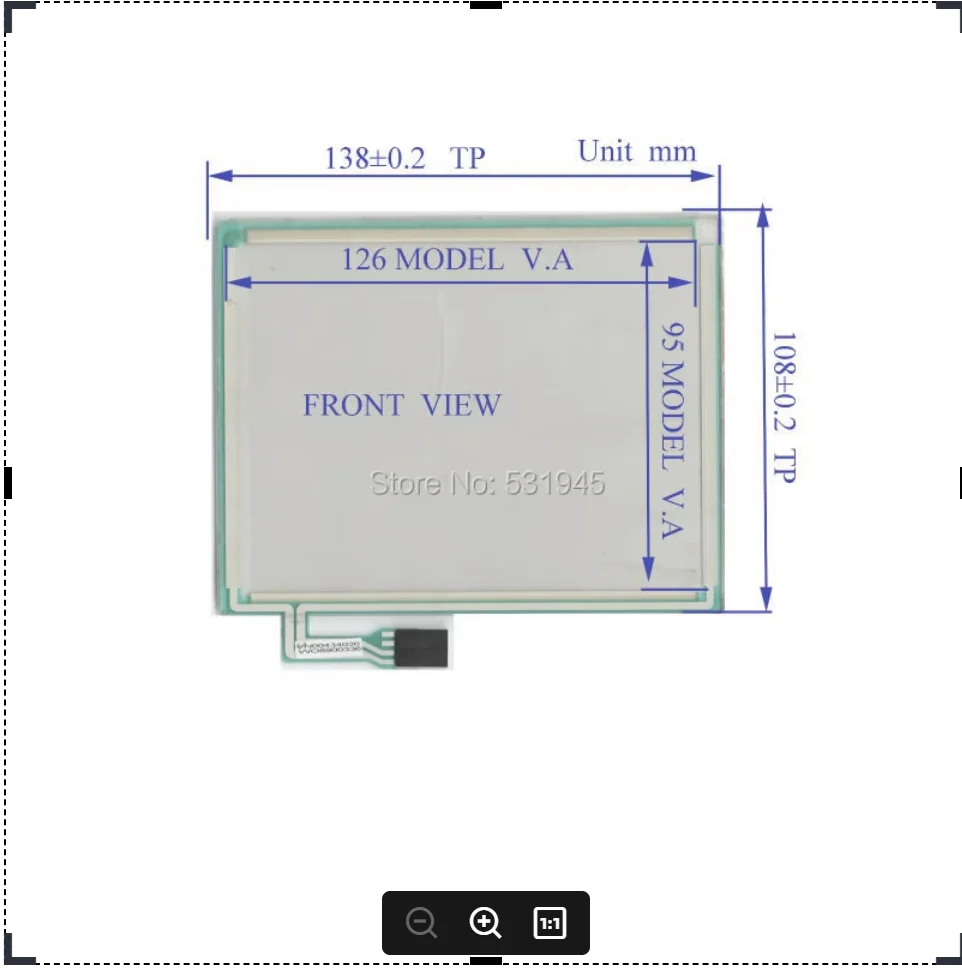 TP060 6Inch  4line Touch Screen welding 138mm*108mm for GPS CARS 138*108 TOUCHSENSOR Industrial control compatable VN00454084