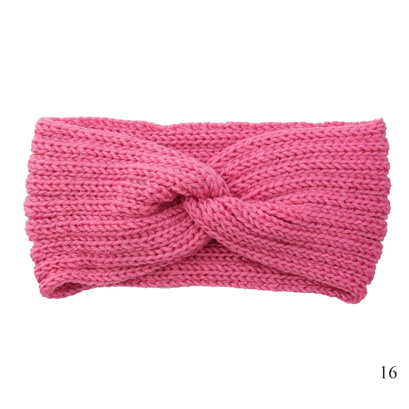 Knitted Knot Cross Headband para mulheres, suporte de cabelo, banda, headwear, acessórios de cabelo, elástico, monocromático, quente, meninas, outono, inverno