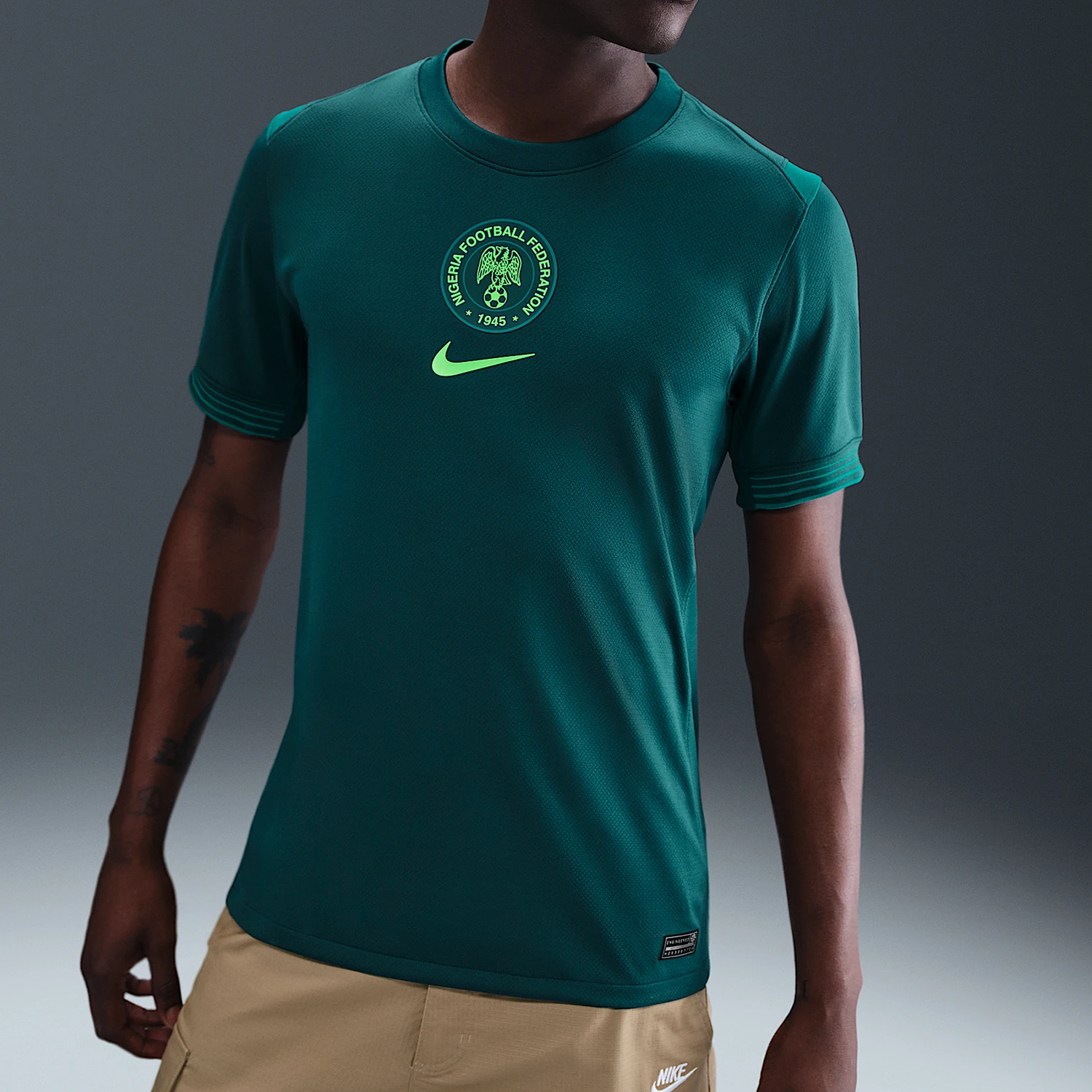 Nike genuine Dri FIT men's football slim fit sports breathable short sleeved shirt FZ9026-483