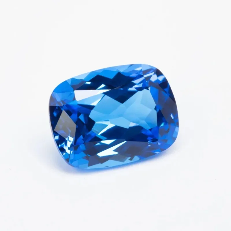 Top Lab Grown Cobalt Spinel Rectangular Cushion Shape Cut VVS1 Charms DIY Jewelry Making Material Selectable AGL Certificate