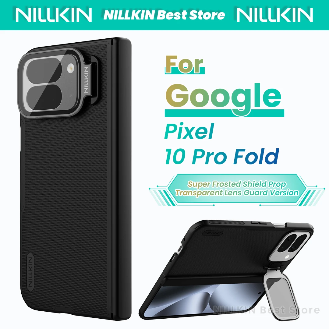 

NILLKIN For Google Pixel 10 Pro Fold Transparent Lens Cover Holder Bumps Frosted Textured Shield 360 Full Coverage Hard Cover