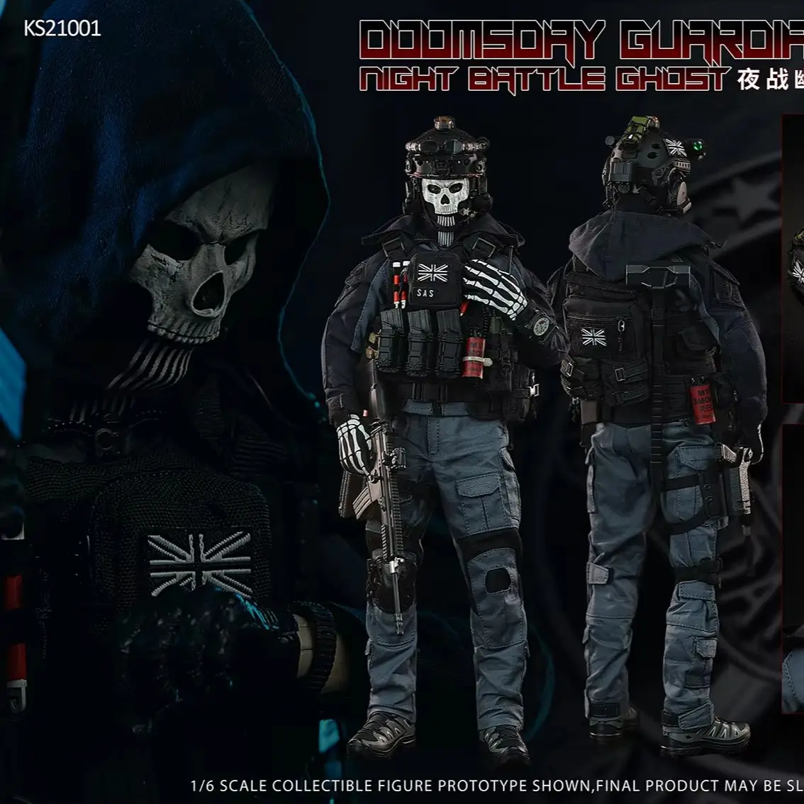 KSTOYS KS21001 1/6 Scale ทหารชาย Night Battle Ghost รุ่น 12 นิ้ว Action Figure ชุด Figurine Army ของเล่นคอลเลกชัน