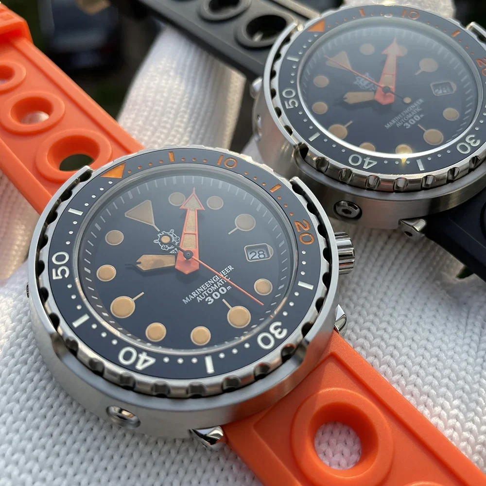 STEELDIVE SD1975V tonno Luxury Dive orologio da polso lunetta in ceramica 30Bar impermeabile svizzero luminoso NH35 Fashion Orange orologio meccanico