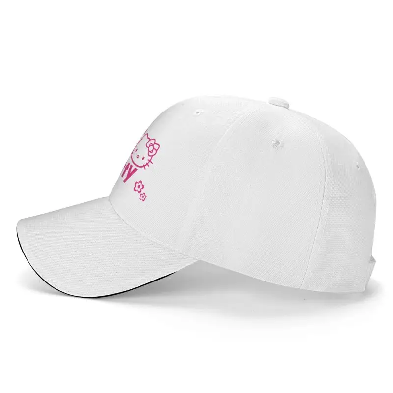 Custom Hello Kitty Drawing Coloring Baseball Cap Sun Protection Women Men's Adjustable Dad Hat