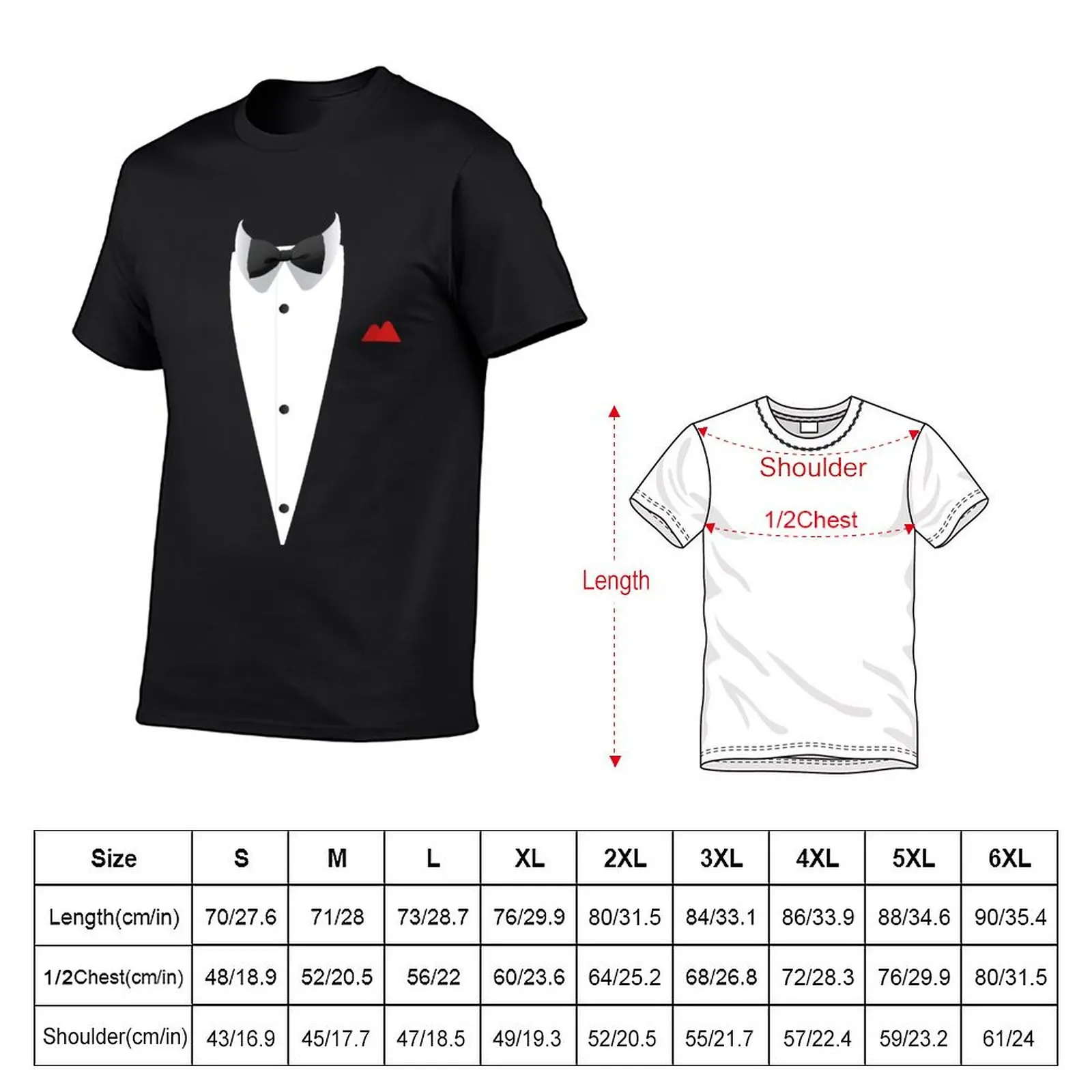 Tuxedo T Shirt with Bowtie For Weddings T-Shirt graphic tee shirt blanks sweat fruit of the loom mens t shirts