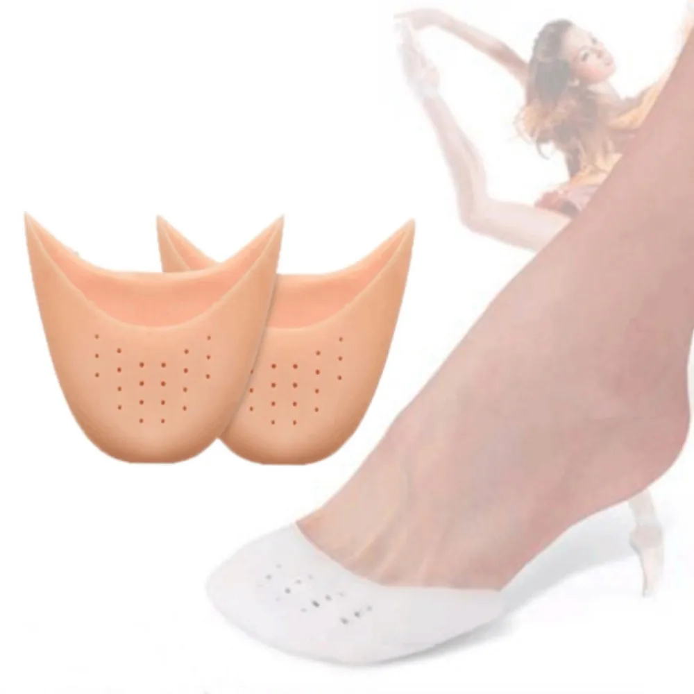 Coussinets en silicone pour chaussures de danse de ballet, coussinets de point de pied, protecteur de pointe avec semelle à trou d\'air, inserts