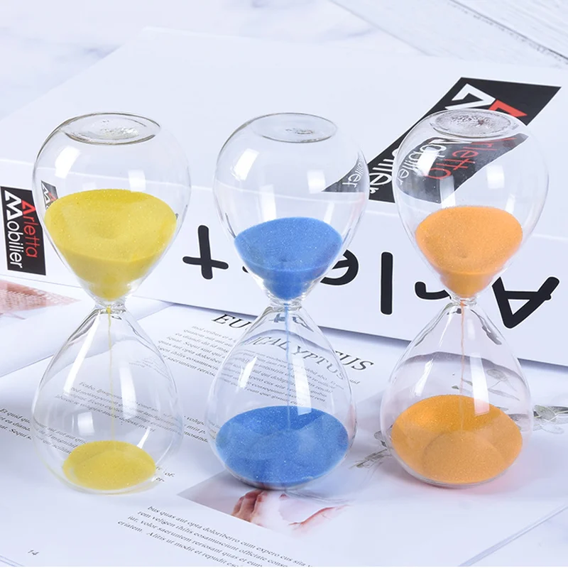 15 Minutes Creative Colored Sand Clock Glass Hourglass Modern Minimalist Home Decor Crafts Gift Desktop Ornament Sandglass Timer