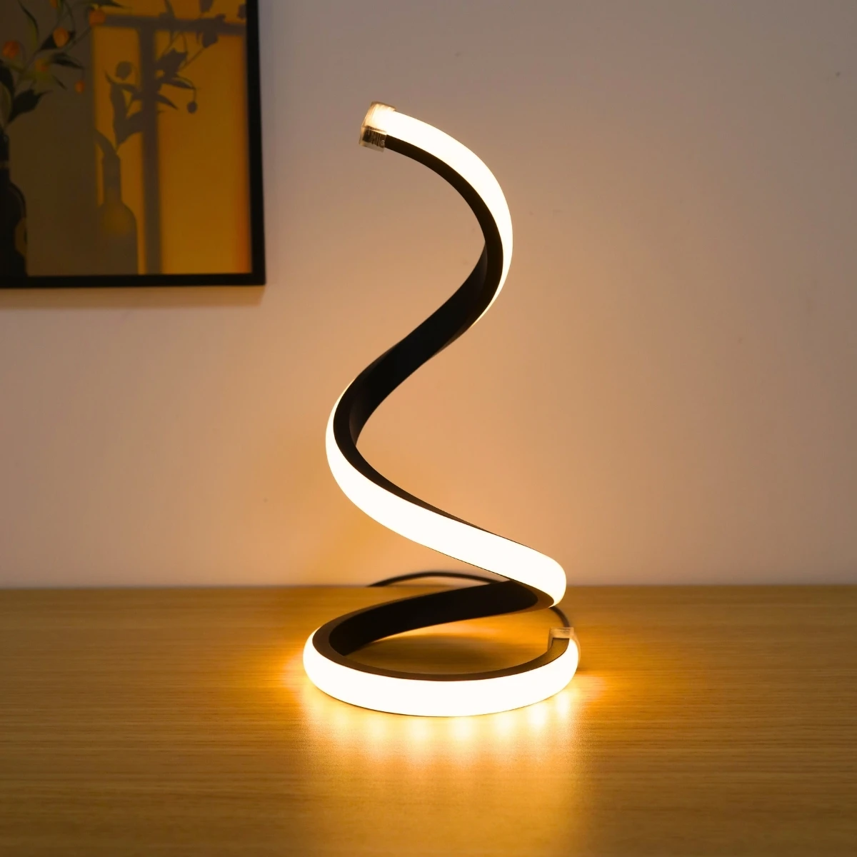 Modern creative 3-color dimmable LED desk lamp, USB powered, suitable for decorative desk lamps in home bedrooms and offices