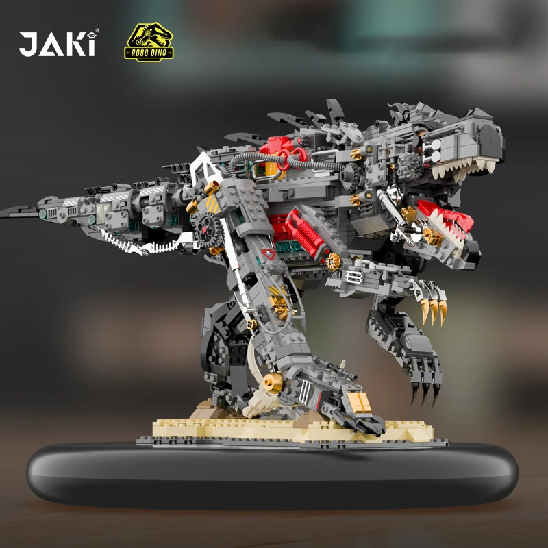 

JAKI-8101 Jurassic Park dinosaur mechanical Tyrannosaurus collection of educational building blocks for boys and children