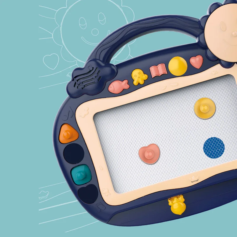 Nowe zabawki Montessori dzieci magnetyczna tablica kreślarska farba do nauki magnetyczny tablet do pisania tablica kreślarska dla dzieci Gif