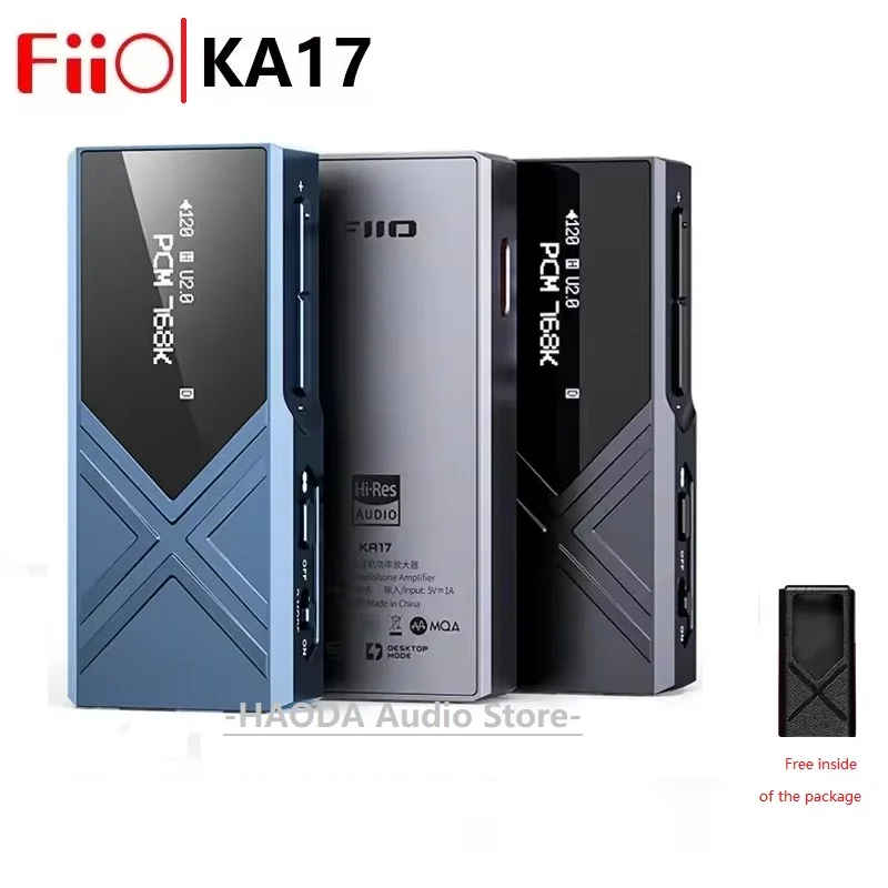 FiiO KA17 Portable USB DAC Audio HiFi Decoder, Dual ES9069Q PCM768 DSD512 3.5/4.4mm Output for Android iOS Mac Win10