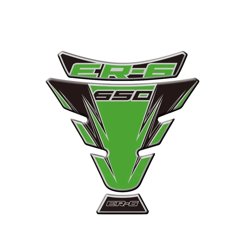 

For Kawasaki ER650 ER6 ER-6 650 650R 2006 - 2014 Motorcycle Tank Pad Protector 3D Gel Sticker Decal - Green