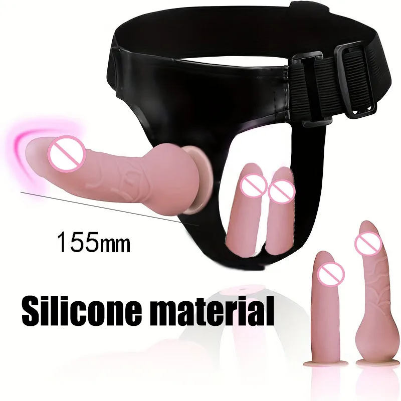 Adjustable Silicone Strap On Dildo Harness, Long Slim Pegging Dildo Panties for Women Men Couples, Soft Flexible Strap-on Sex To view 6