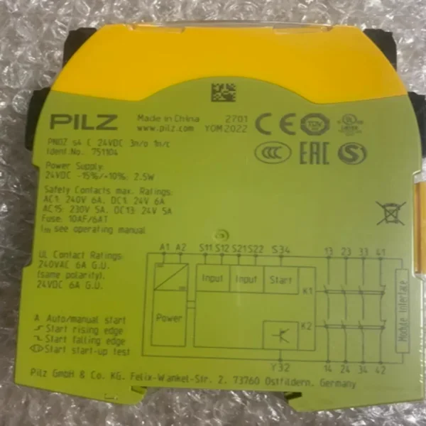 

New 751104 C 24vdc 3 N/o 1 N/c Stop Safety Relay (751104) Brand New Original Spot Plc