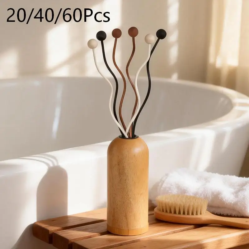 Wooden Bead Wave Shaped Rattan Reed Diffuser Sticks Replacement Refill Home Fragrance Aromatherapy Office Decor Gift