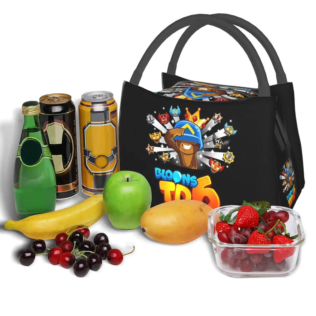 Bloons Td 6 Borse per il pranzo per bambini Bento Box isolato Borsa per il pranzo impermeabile Borse da picnic Borsa termica per donna Studente Viaggio