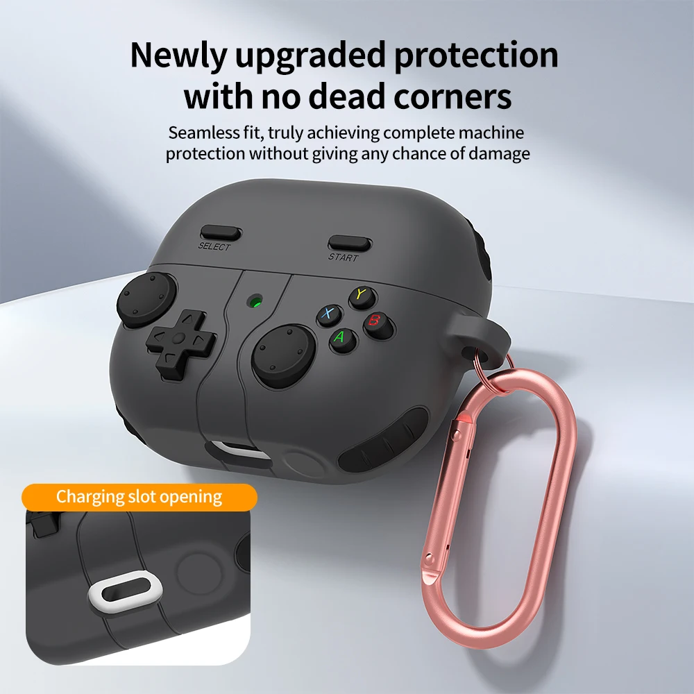 Custodia per auricolari antiurto per console di gioco simpatico cartone animato per Samsung Galaxy Buds 3 Pro Buds3 3Pro Custodia morbida Shell Coque Bag Grigio Rosa